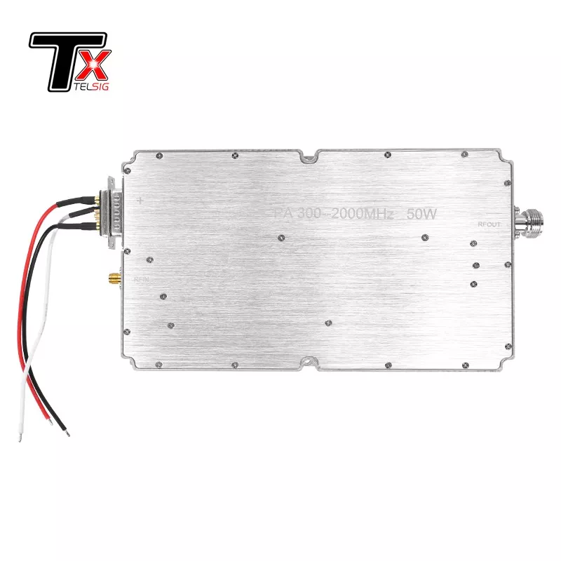 Isang malawak na -band power amplifier 300–2000 MHz module 50 W nang walang mapagkukunan ng signal